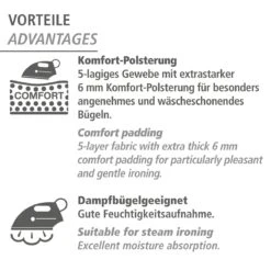 Wenko Bügeldecke AIR Comfort (130 X 65 Cm/ Blau/ Weiß) 10 Wenko Bügeldecke AIR Comfort (130 X 65 Cm/ Blau/ Weiß) -NähKunst Angebote Store 10025107 buegeldecke blau weiss 4