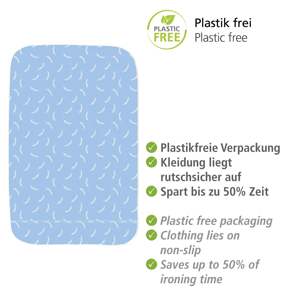 Wenko Bügeldecke AIR Comfort (130 X 65 Cm/ Blau/ Weiß) 6 Wenko Bügeldecke AIR Comfort (130 X 65 Cm/ Blau/ Weiß) – Bild 6