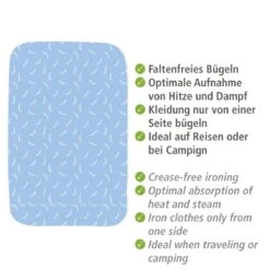 Wenko Bügeldecke AIR Comfort (130 X 65 Cm/ Blau/ Weiß) 13 Wenko Bügeldecke AIR Comfort (130 X 65 Cm/ Blau/ Weiß) -NähKunst Angebote Store 10025107 buegeldecke blau weiss 7