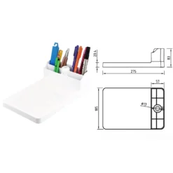 Semplix Tischfuß Mit Organizer Für LED-Leuchte (weiß/ 275 X 185 X 24 Mm) -NähKunst Angebote Store 10025620 05