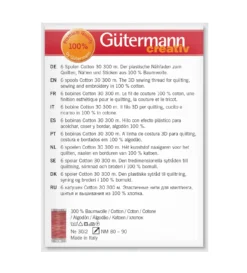 Gütermann Nähfaden-Set 734022-3 Cotton 30 (6 Spulen/ 300 M) -NähKunst Angebote Store 10025687 allesnaeher set 6 multi blau 5