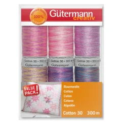 Gütermann Nähfaden-Set 734022-4 Cotton 30 (6 Spulen/ 300 M)