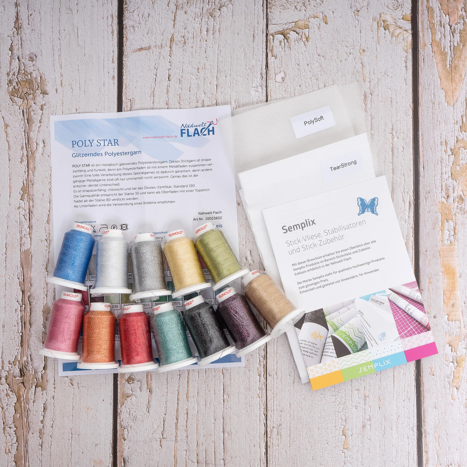 Gunold Poly Sparkle Miniking Stickgarn 12er-Box (12 Farben/ 1000 M) 2 Gunold Poly Sparkle Miniking Stickgarn 12er-Box (12 Farben/ 1000 M) – Bild 2