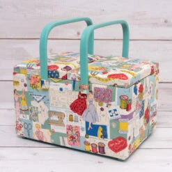 Groves Nähkasten L "Retro-Design" (21 X 30,5 X 19,5 Cm)