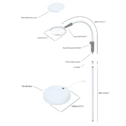 Daylight Magnificent Pro Stand - Tischlupe (weiß/ Grau/ Ø 13 Cm/ 1,75-Fach) -NähKunst Angebote Store 10026449 magnificent 4