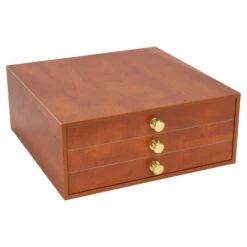 Madeira Cotona No.50 Garnschatulle Groß (120 Spulen à 1000 M/ Wurzelholz-Optik)