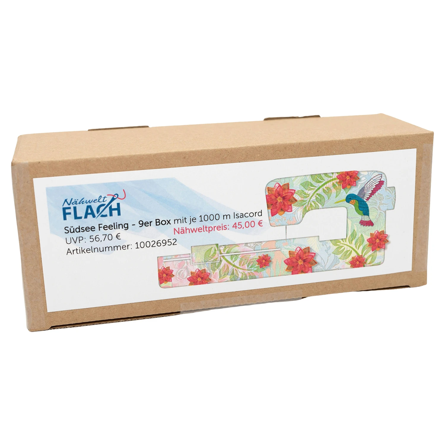 Isacord Stickgarn-Box "Südsee Feeling" (9 Farben/ 1000 M) 1 Isacord Stickgarn-Box "Südsee Feeling" (9 Farben/ 1000 M)