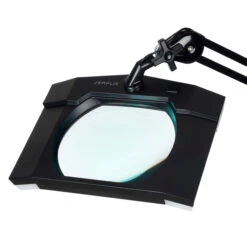 Semplix LED Lupen-Lampe 3D Schwarz (Linse 189 Mm X 157 Mm/ Tischklemme)