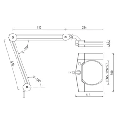 Semplix LED Lupen-Lampe 3D Schwarz (Linse 189 Mm X 157 Mm/ Tischklemme) -NähKunst Angebote Store 10027035 07