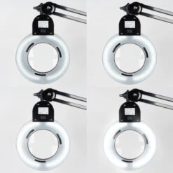 Semplix LED Lupen-Tischlampe Schwarz (60 PCS LED/ 3D Linse/ Dimmbar/ Tischklemme) -NähKunst Angebote Store 10027037 08