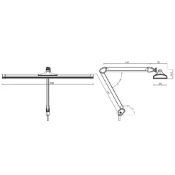 Semplix LED Arbeits-Tischlampe Silber (684 LED/ Dimmbar/ Tischklemme) -NähKunst Angebote Store 10027038 99
