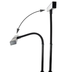 Semplix LED Arbeits-Tischlampe Biegsam Schwarz (324 LED/ Dimmbar/ Tischklemme)