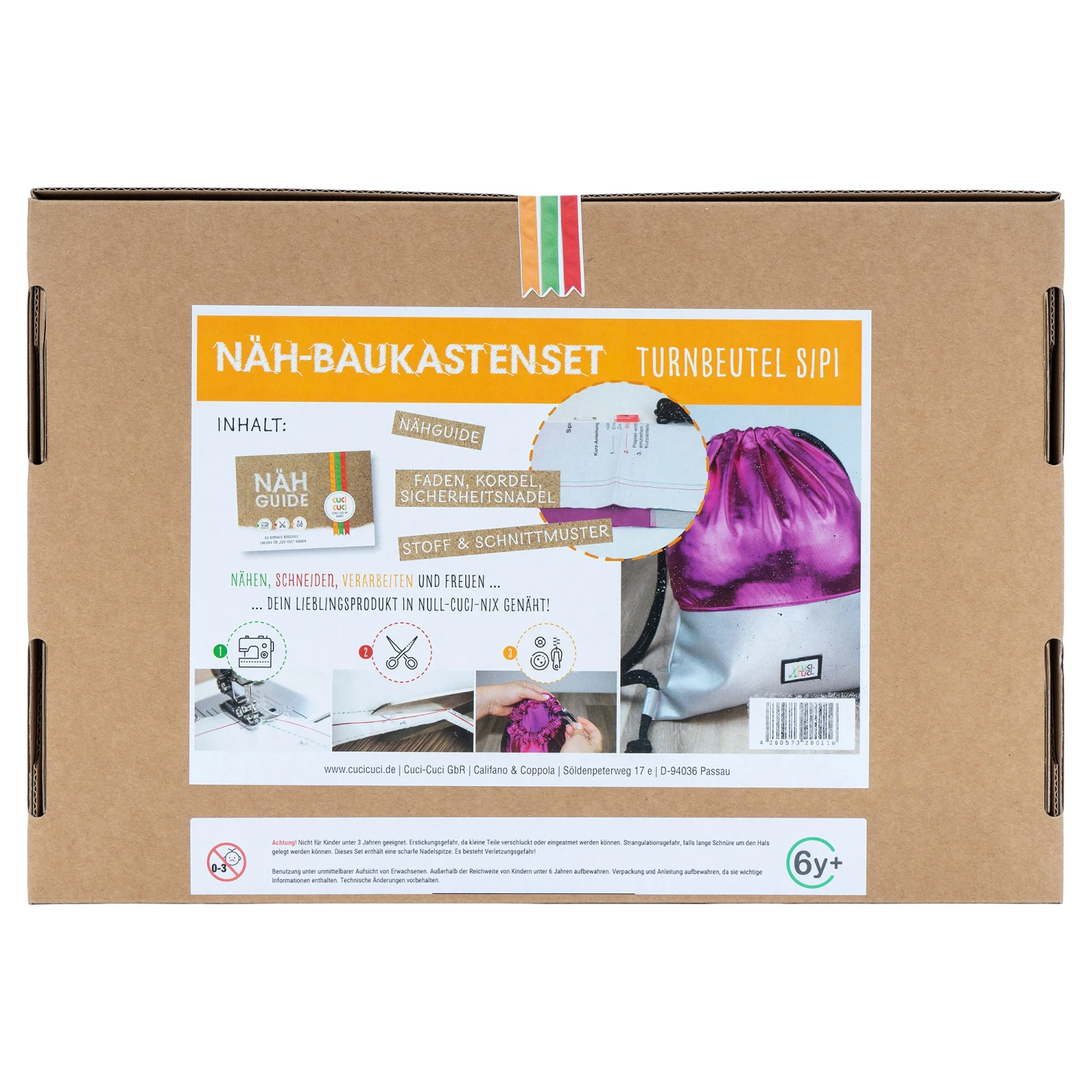 Cuci-Cuci Näh-Baukastenset Turnbeutel Sipi 3 Cuci-Cuci Näh-Baukastenset Turnbeutel Sipi – Bild 3