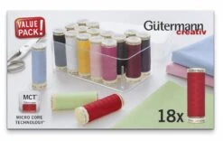 Gütermann Allesnäher Nähfaden-Acrylbox (18 Farben/ 100 M)