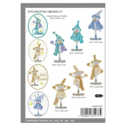 Windesign Stickmuster USB "Schneemänner II" (10 Stickmotive)