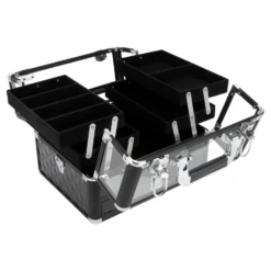 Multi-Box/ Nähkoffer/ Schmuckkasten/ Schminkkoffer (schwarz/ Silber) -NähKunst Angebote Store 10027361 04