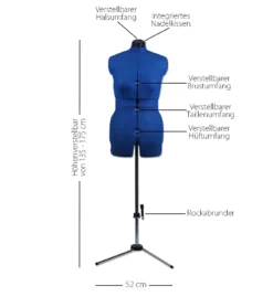 Profi Schneiderpuppe/ Schneiderbüste Legform Größe C Extra Groß - Blau -NähKunst Angebote Store 10027391 schneiderbueste legform extra gross 4