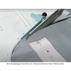 Kleiner Karl - Zuschneidehilfe Silber (Aluminium/ Glasperlengestrahlt) -NähKunst Angebote Store 10027652 11