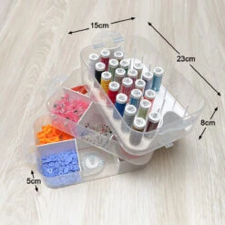 BabySnap Zubehörbox Klarsichtbox (3 Lagen Inkl. Garn-Organizer) -NähKunst Angebote Store 10027969 babysnap zubehoerbox 05