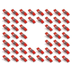 Clover Wonder Clips Quiltclips Stoffklammern (25 X 10 Mm/ Rot/ 50 St.)