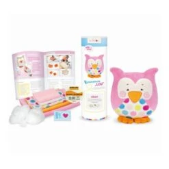 Kullaloo Materialset Kuscheleule LOU (rosa-gepunktet Inkl. Füllwatte)