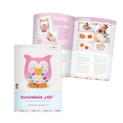 Kullaloo Materialset Kuscheleule LOU (rosa-gepunktet Inkl. Füllwatte) -NähKunst Angebote Store 14440 materialset eule rosa punkte 4 neu