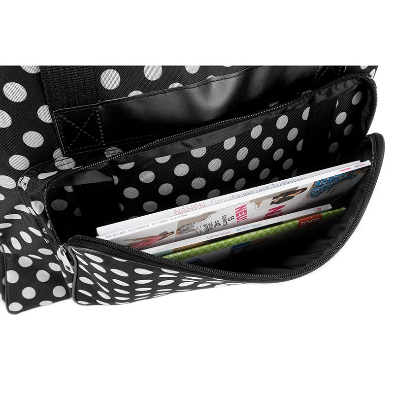 Nähmaschinentasche (taupe/grau/weiß Gepunktet) 2 Nähmaschinentasche (taupe/grau/weiß Gepunktet) – Bild 2