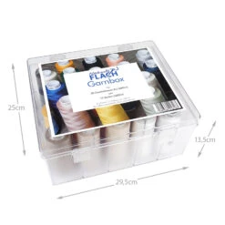 Nähwelt Flach Acryl-Garnbox Ungefüllt (für 20 Overlockkonen)