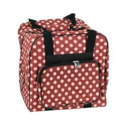 Over-Coverlocktasche (rot/creme Gepunktet)