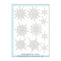 Windesign Stickmuster CD Schneeflocken (freistehende Spitzenstickerei)