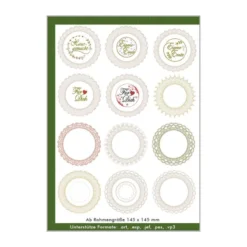 Windesign Stickmuster CD "Häubchen Für`s Marmeladenglas" Lacetechnik (12 Designs)