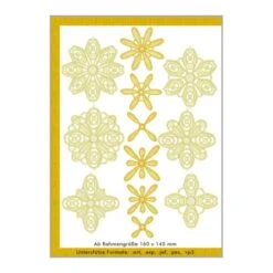 Windesign Stickmuster CD Fensterbilder - Blumen 3D (freistehende Spitzenstickerei)