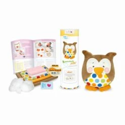 Kullaloo Materialset Kuscheleule LOU (braun-gepunktet Inkl. Füllwatte)