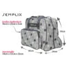 Semplix Nähmaschinentasche Polka Dots (stein/grau)