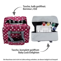 Semplix Overlocktasche-Coverlocktasche Polka Dots (beere/rosa) -NähKunst Angebote Store 16685 6 shop