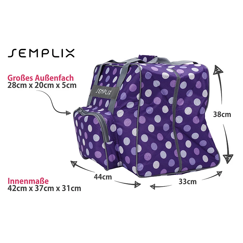 Semplix Overlocktasche-Coverlocktasche Polka Dots (lila/flieder) 1 Semplix Overlocktasche-Coverlocktasche Polka Dots (lila/flieder)