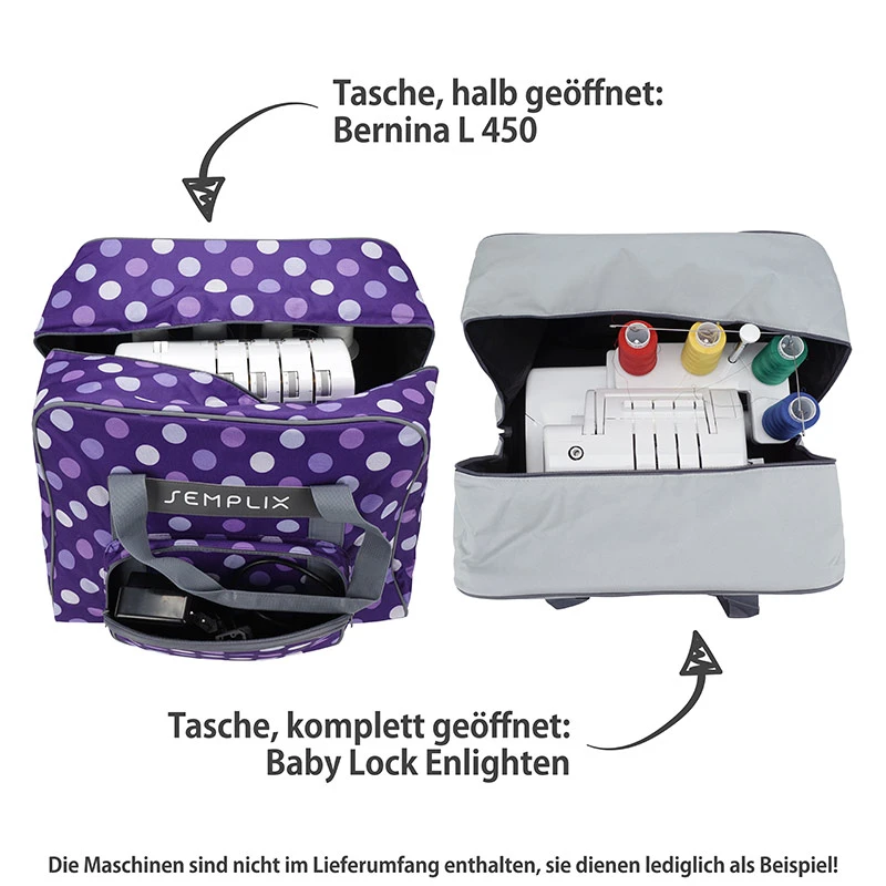 Semplix Overlocktasche-Coverlocktasche Polka Dots (lila/flieder) 5 Semplix Overlocktasche-Coverlocktasche Polka Dots (lila/flieder) – Bild 5