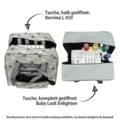 Semplix Overlocktasche-Coverlocktasche Polka Dots (stein/grau) -NähKunst Angebote Store 16688 6 shop1