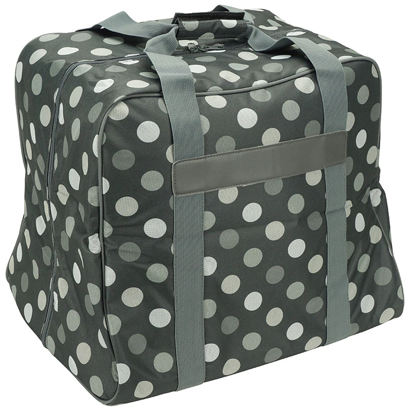 Semplix Overlocktasche-Coverlocktasche Polka Dots (anthrazit/grau) 2 Semplix Overlocktasche-Coverlocktasche Polka Dots (anthrazit/grau) – Bild 2