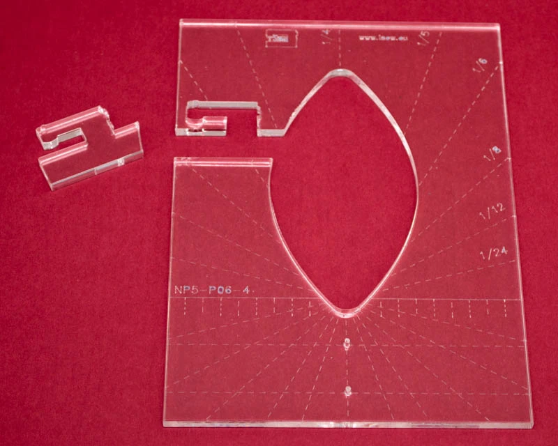 Quilt-Lineal Blatt Groß (Plexiglas 5 Mm/Blatt 4 X 2,15 Inch/ca. 10,1 X 5,5 Cm) 1 Quilt-Lineal Blatt Groß (Plexiglas 5 Mm/Blatt 4 X 2,15 Inch/ca. 10,1 X 5,5 Cm)