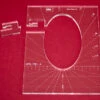 Quilt-Lineal "Ellipse Groß" (Plexiglas 5 Mm/Ellipse 4 X 2 Inch/ca. 10,1 X 5,1 Cm)