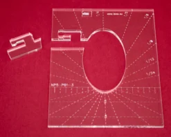 Quilt-Lineal "Ellipse Klein" (Plexiglas 5 Mm/Ellipse 3 X 1,5 Inch/ca. 7,6 X 3,8 Cm)