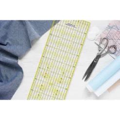 Semplix Patchwork-Quiltlineal (60 X 15 Cm/ 3 Mm Dick/ Gelb)