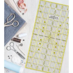 Semplix Patchwork-Quiltlineal (12" X 6"/ 3 Mm Dick/ Gelb)