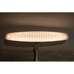 Semplix LED Arbeitslampe Stehlampe Weiß (182 LED/ Dimmbar/ Inkl. Standfuß M. Rollen/ Tischklemme)