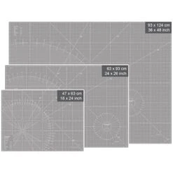Schneidematte Grau-grau A2 (63 X 47 Cm, Skalierung In Cm+inch)