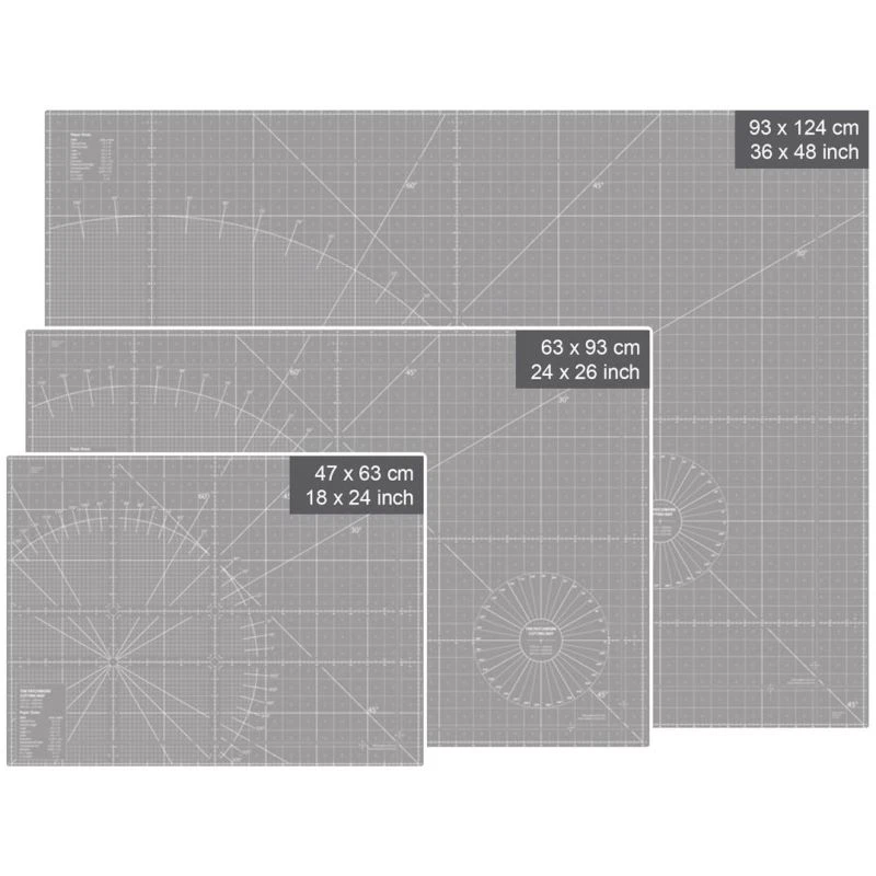Schneidematte Grau-grau A2 (63 X 47 Cm, Skalierung In Cm+inch) 1 Schneidematte Grau-grau A2 (63 X 47 Cm, Skalierung In Cm+inch)