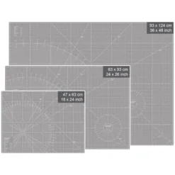 Schneidematte Grau-grau A0 (124 X 93 Cm, Skalierung In Cm+inch)