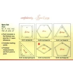 Sew Easy Schablonen Acryl-Vorlagenset Mini Diamanten (Diamonds/8 St.)