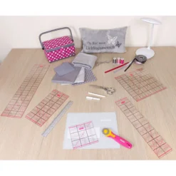 Semplix Patchwork-Quiltlineal (60 X 15 Cm/ 2,5 Mm Dick/ Pink) -NähKunst Angebote Store 30x22 hellgrau grau25